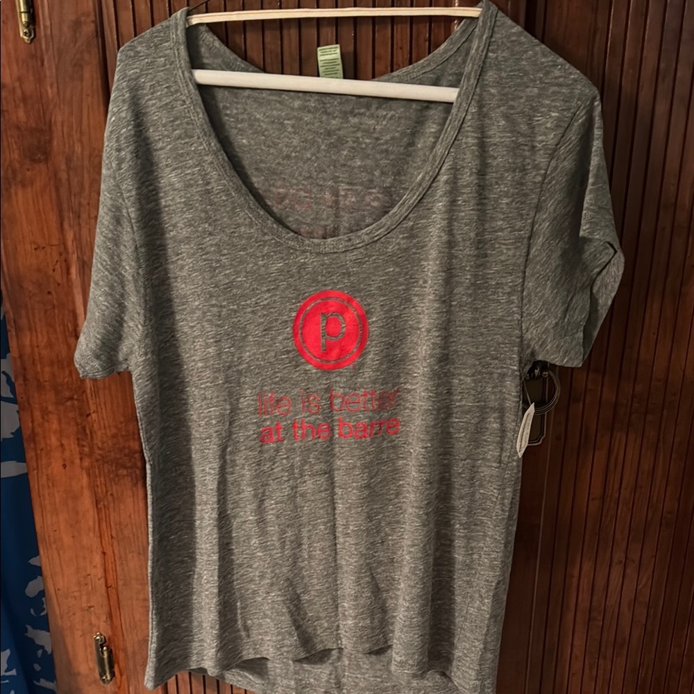 Pure Barre Gray Relaxed Short Sleeve Tee